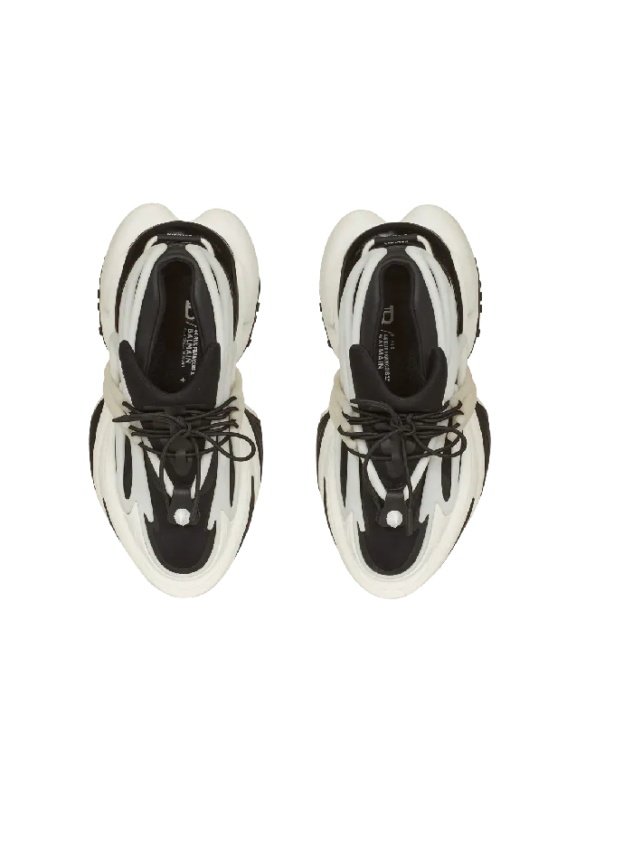 Balmain Sneakers Men Unicorn Lowtop Sneakers In Neoprene And Leather Black