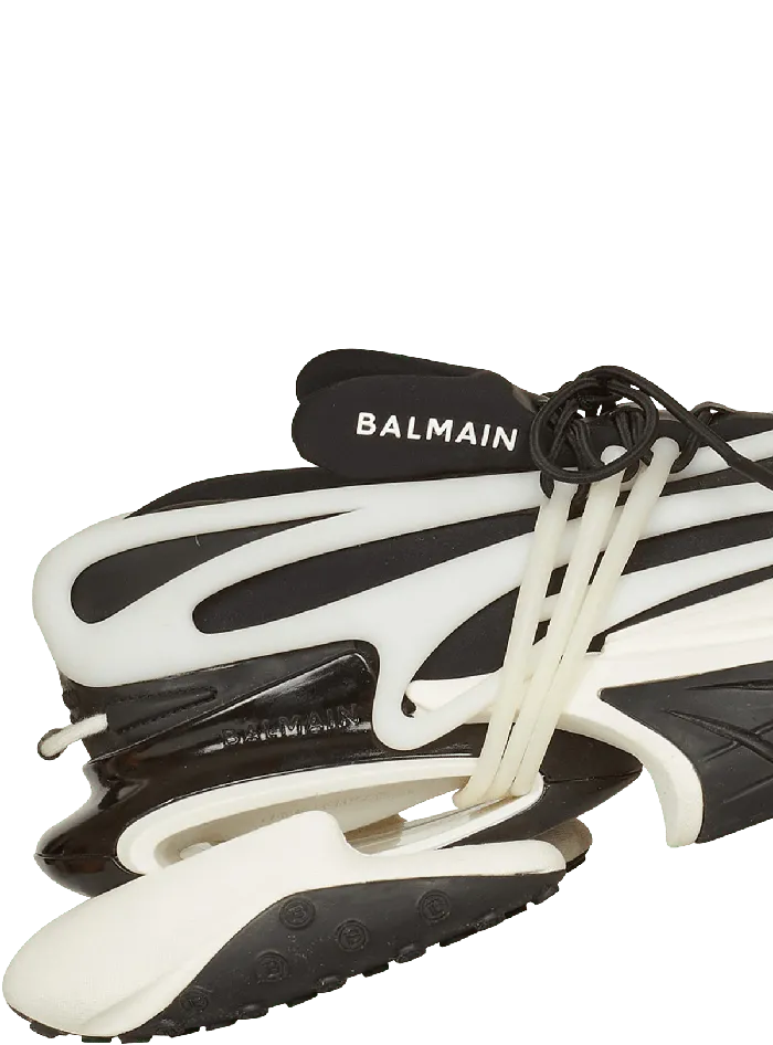 Balmain Sneakers Men Unicorn Lowtop Sneakers In Neoprene And Leather Black