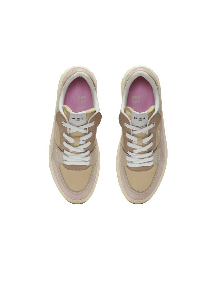 Balmain Sneakers Women BCourt Flip Trainers In Calfskin Pink