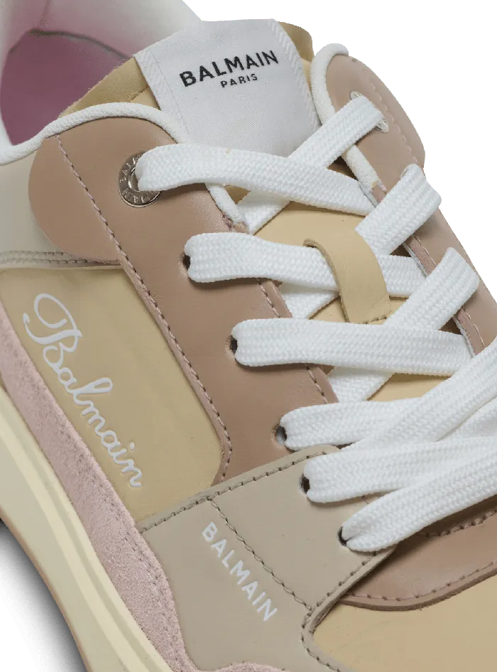 Balmain Sneakers Women BCourt Flip Trainers In Calfskin Pink