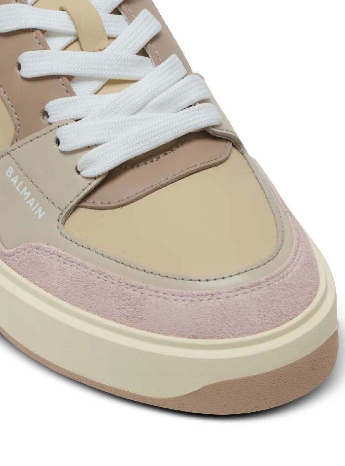Balmain Sneakers Women BCourt Flip Trainers In Calfskin Pink