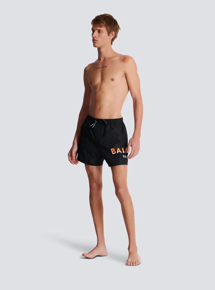 Balmain Swimwear Men Swim Shorts Black