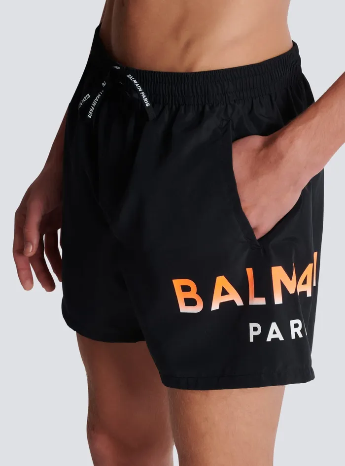 Balmain Swimwear Men Swim Shorts Black