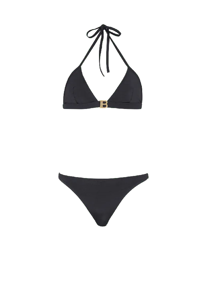 Balmain Swimwear Women B Triangle Bikini Black
