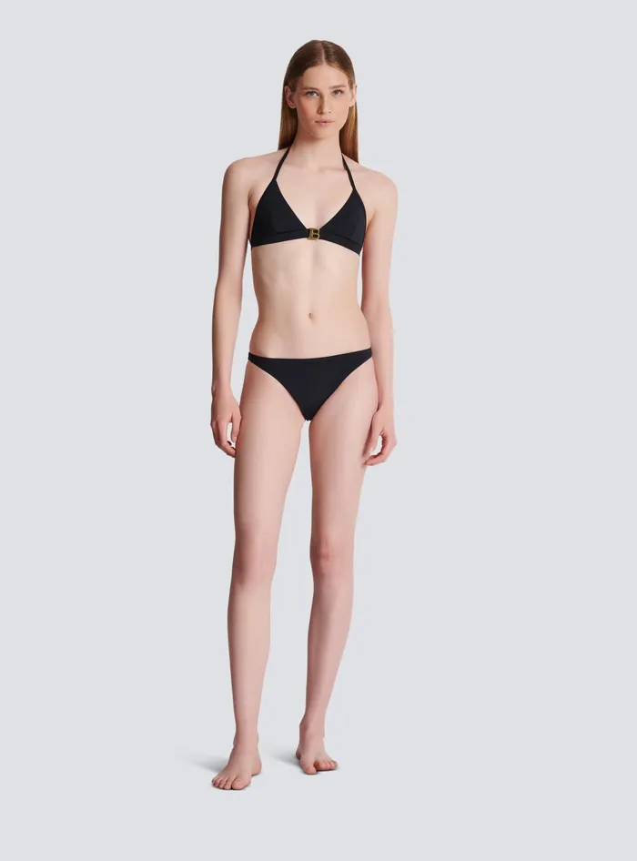 Balmain Swimwear Women B Triangle Bikini Black