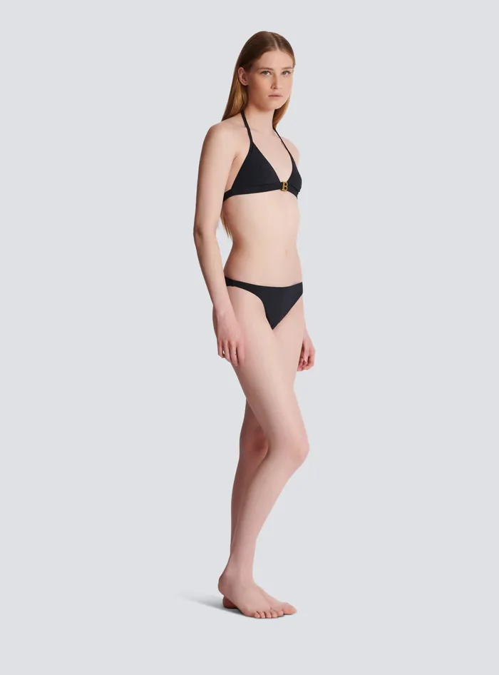 Balmain Swimwear Women B Triangle Bikini Black