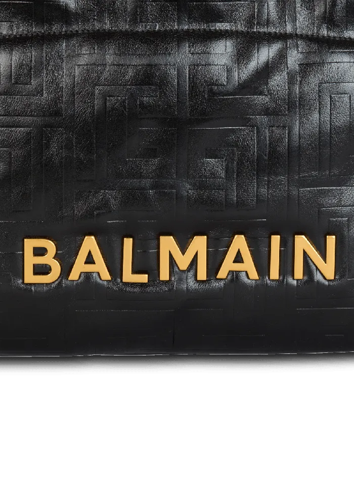 Balmain Tote Bags Women 1945 Soft Tote Bag In Crackled Calfskin Black