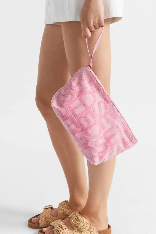 Beach Bags Woman Seed Heritage Seed Logo Pouch Candy Pink