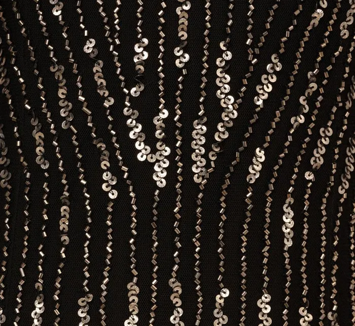 Beaded Dresses Womens Adrianna Papell Beaded Sleeveless Dress With Carwash Hem In Black Mercury
