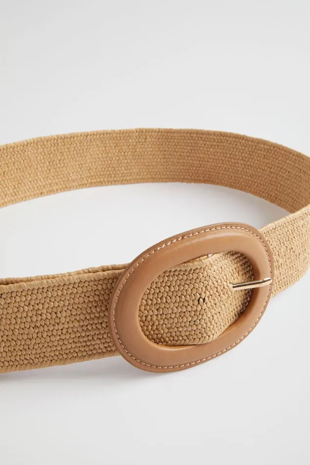 Belts Woman Seed Heritage Ayla Woven Stretch Belt Natural