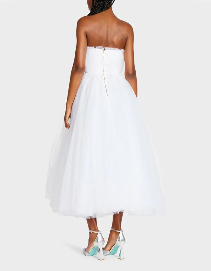Betsey Johnson Women BRIDE VIBES TULLE DRESS WHITE