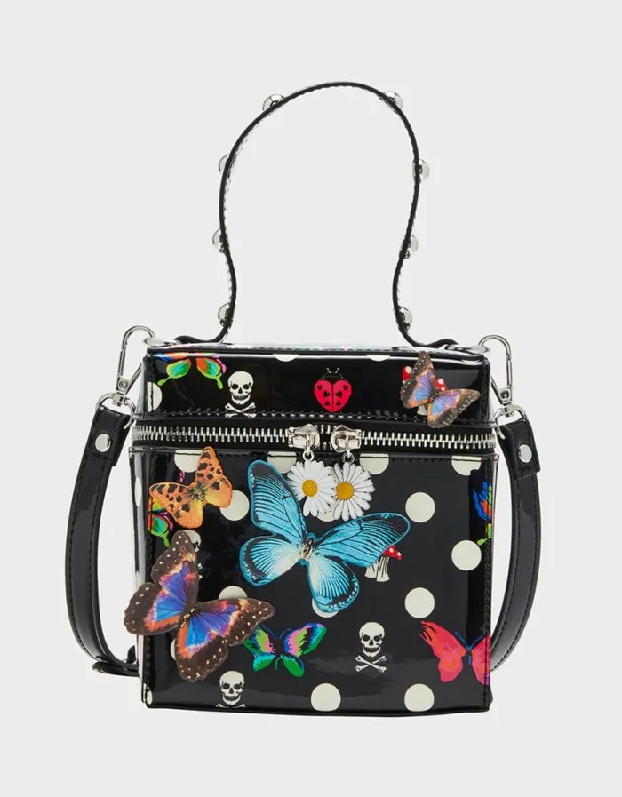 Betsey Johnson Women BUTTERFLY BOX BAG DOTS