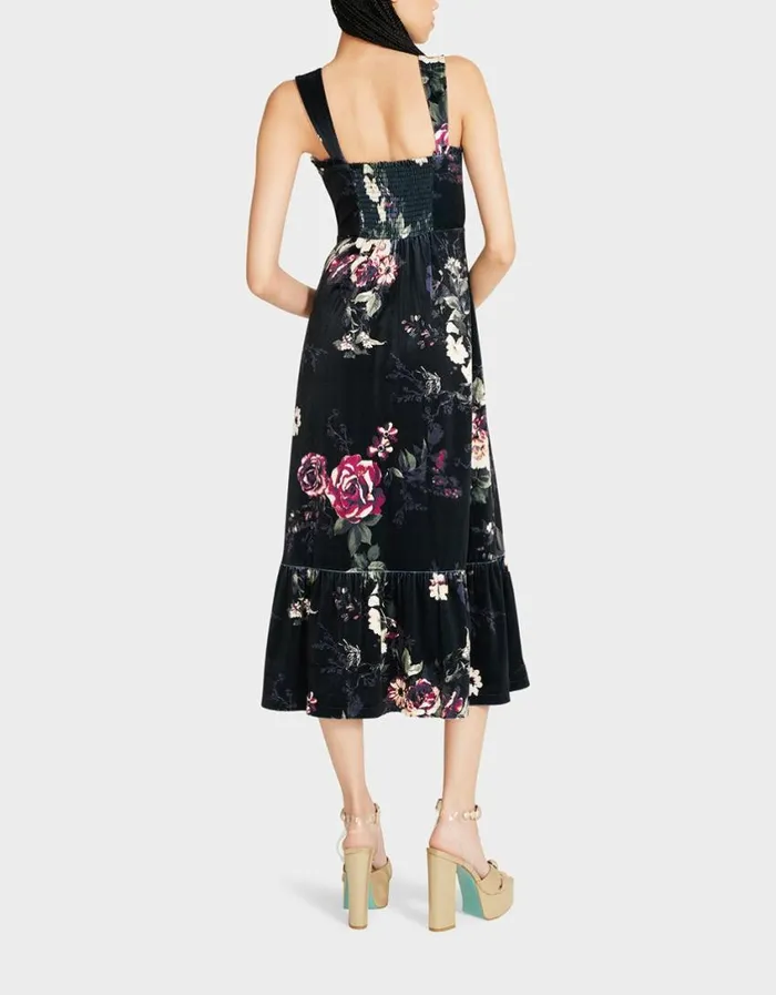Betsey Johnson Women LISBETH MAXI DRESS BLACK MULTI