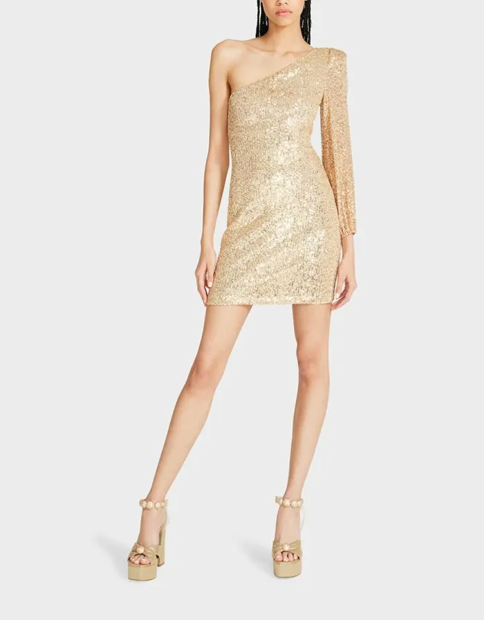 Betsey Johnson Women LUISA MINI DRESS GOLD Gold