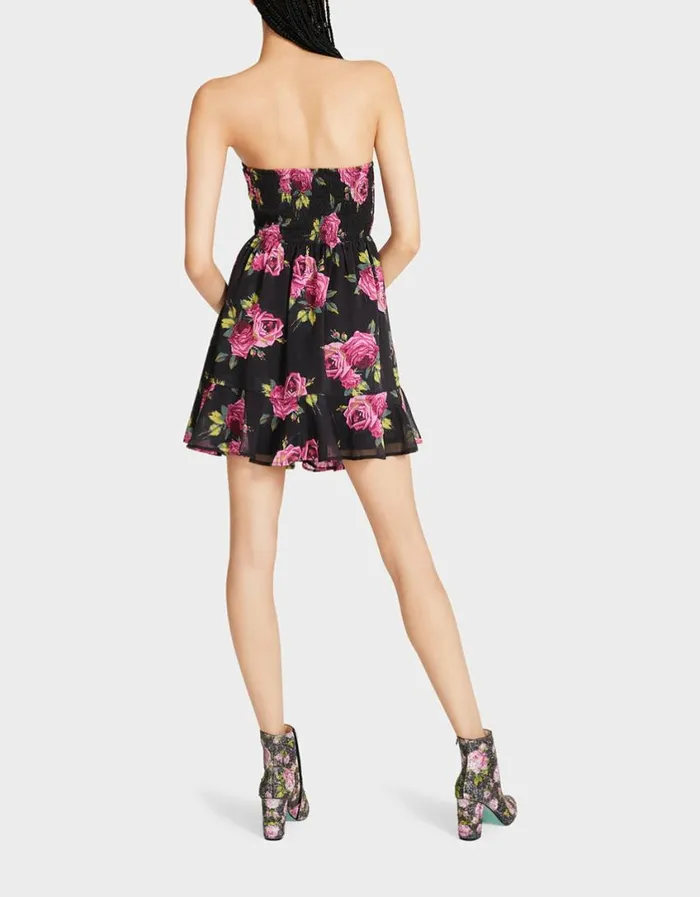 Betsey Johnson Women MARISSA MINI DRESS BLACK MULTI