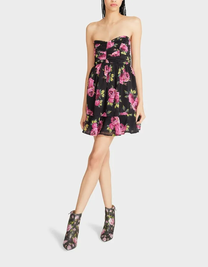 Betsey Johnson Women MARISSA MINI DRESS BLACK MULTI