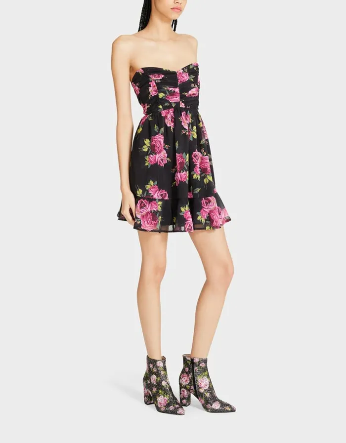 Betsey Johnson Women MARISSA MINI DRESS BLACK MULTI