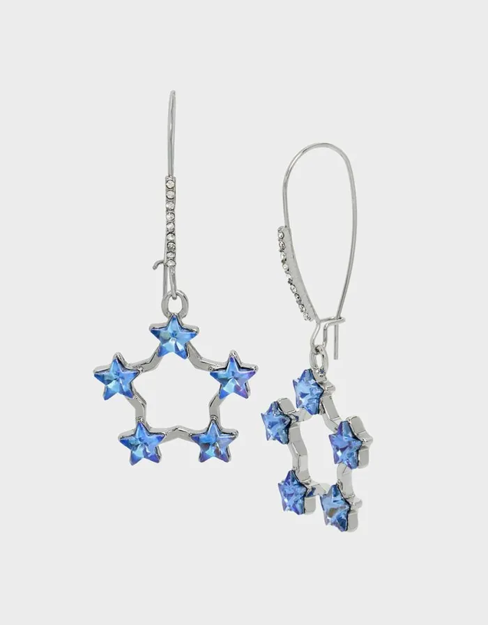 Betsey Johnson Women SHINE BRIGHT STAR HOOK EARRINGS RHINESTONE