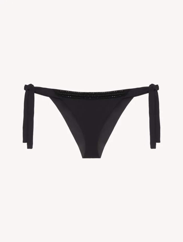 Bikini Brief In Black With Beading Swim La Perla Bikinis