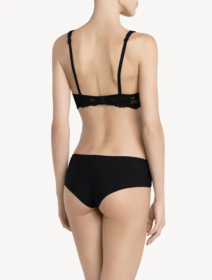 Black Cotton Hipster Briefs Lingerie La Perla Hipster