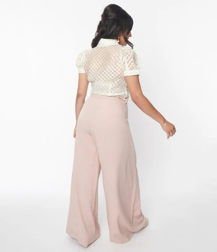 Blush Pink Harem Palazzo Pants Clothing Unique Vintage Pants