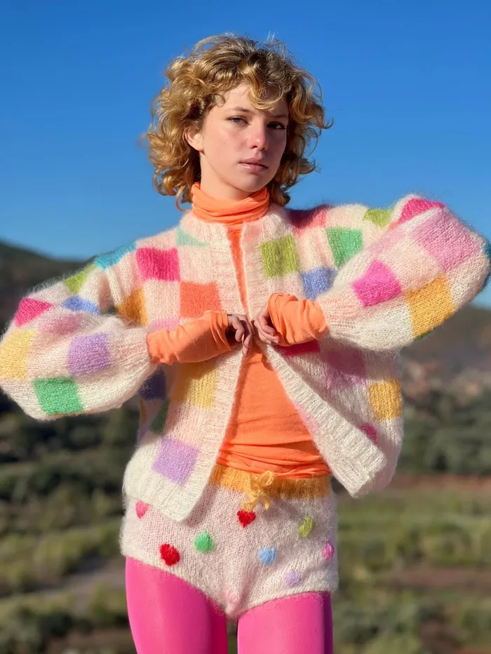 Boleros Women Rose Carmine BOLERO PIXELS ECRU