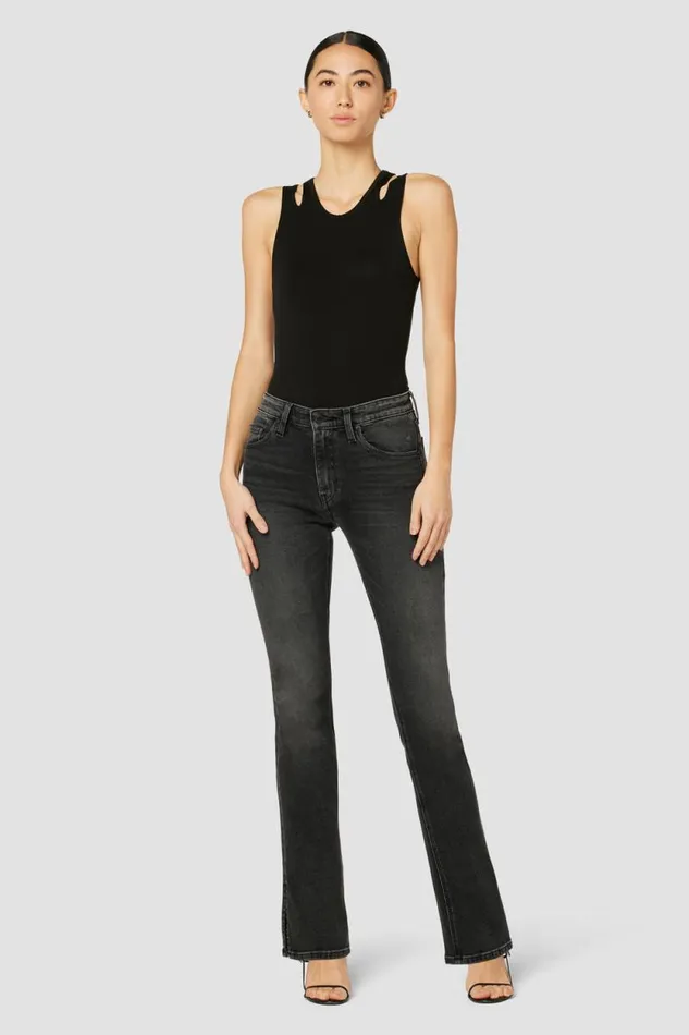 Bootcut Women Hudson Jeans Barbara HighRise Baby Bootcut Jean W Slit Hem Black Sand Bootcut Women Hudson Jeans Barbara HighRise Baby Bootcut Jean W Slit Hem Black Sand