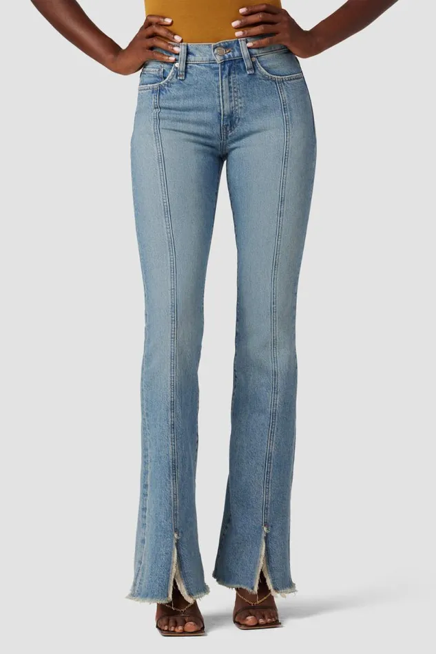 Bootcut Women Hudson Jeans Barbara HighRise Bootcut Jean W Slit Hem Peace