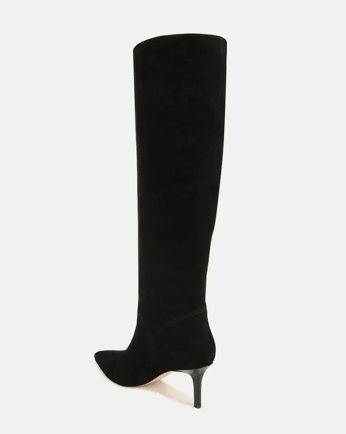 Boots and Booties Shop Veronica Beard Lexington Suede Boot WideCalf Black