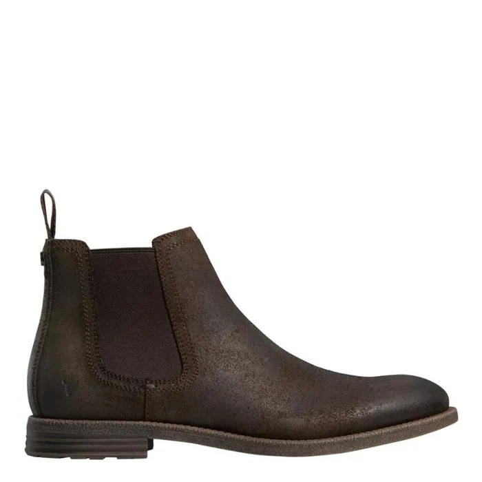 Boots Men Windsor Smith SAXON BROWN OIL SUEDE BOOTS