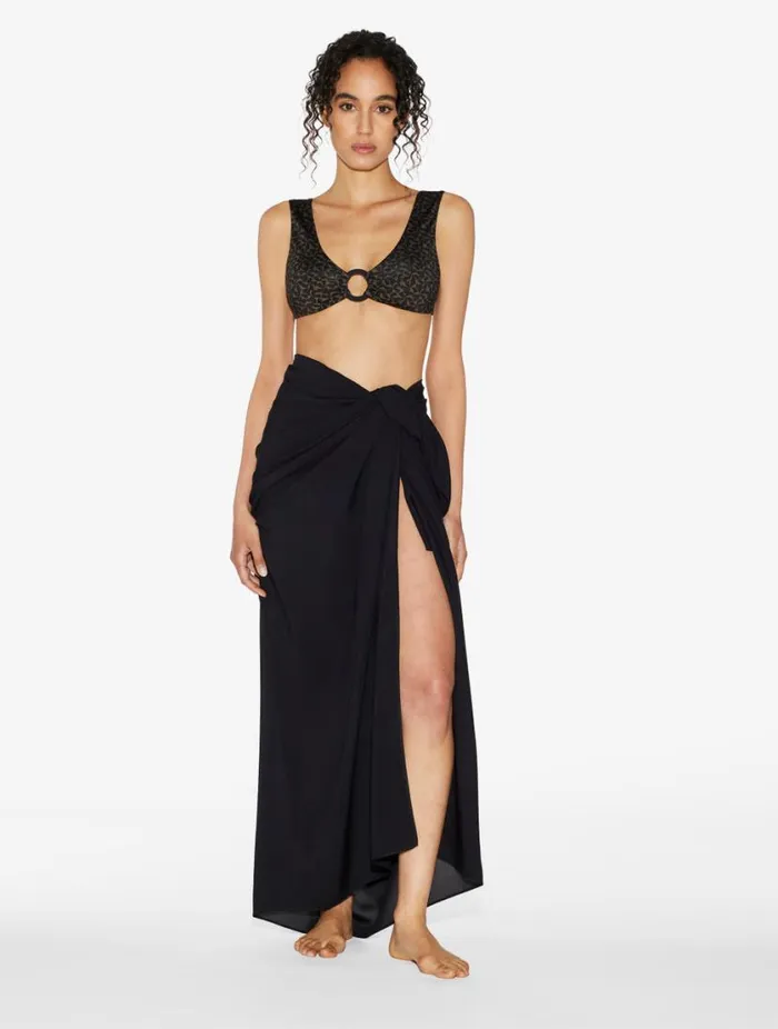 Bralette Bikini Top In Dark Green And Black Swim La Perla Bikinis