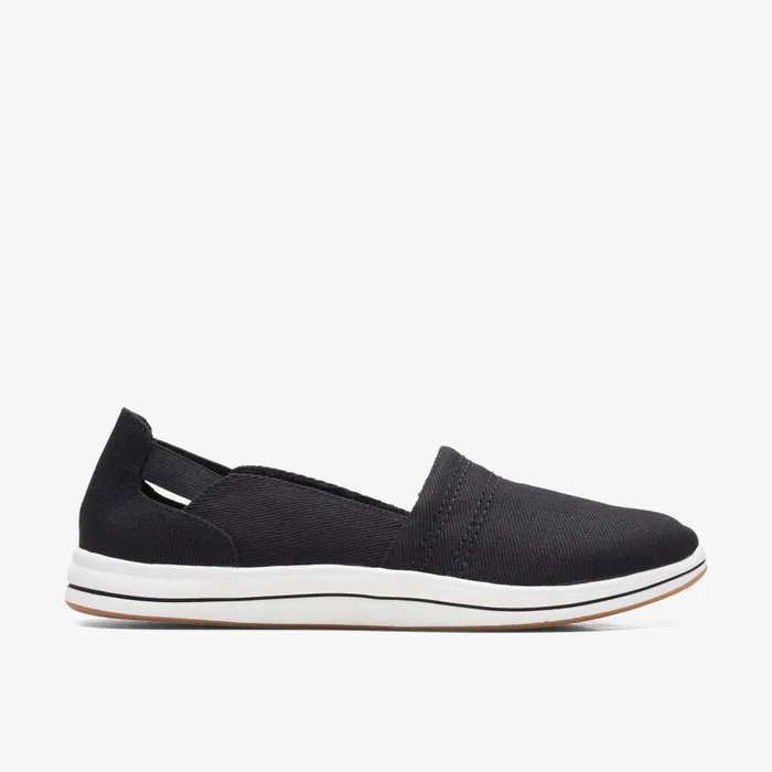 Breeze Step II Black Women Clarks Flats
