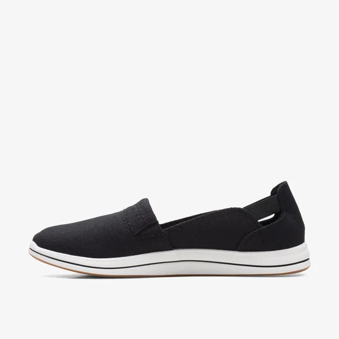 Breeze Step II Black Women Clarks Flats