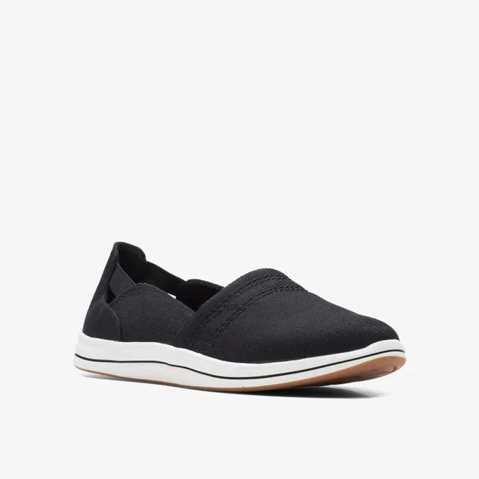 Breeze Step II Black Women Clarks Flats