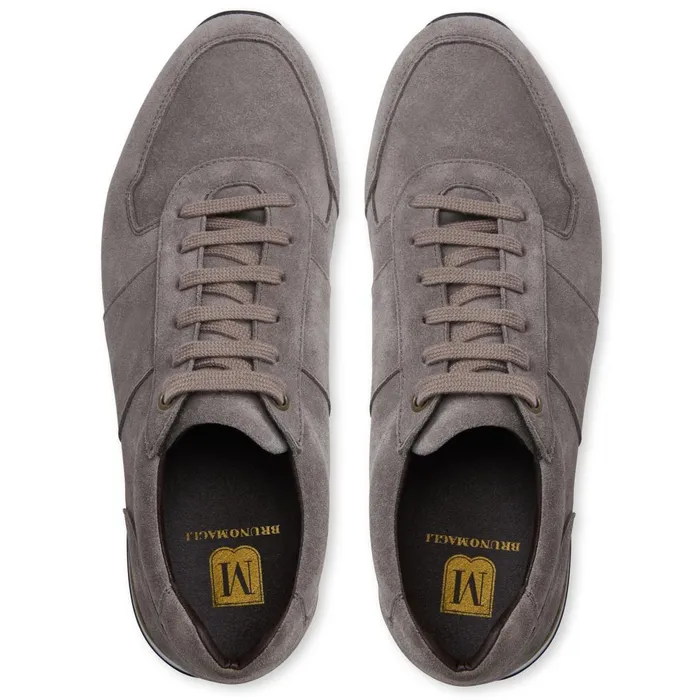 Brian Classic Sneaker Grey Suede Men Bruno Magli M BY BRUNO MAGLI Brian Classic Sneaker Grey Suede Men Bruno Magli M BY BRUNO MAGLI