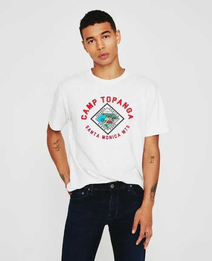 Bryce Crew Camp Topanga Exwhite Men AG Jeans Tees