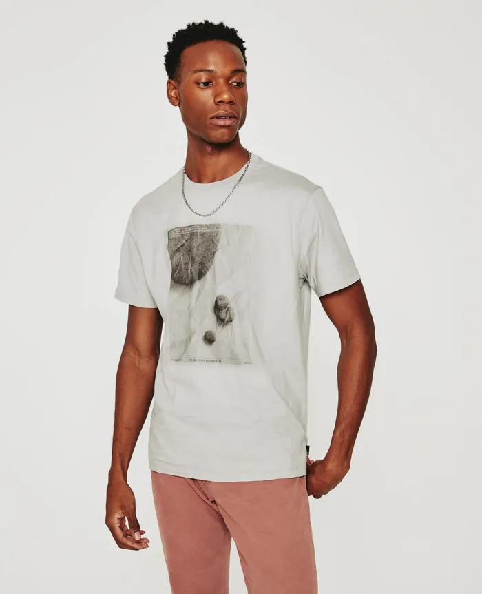 Bryce Crew Elemental Silver Grey Men AG Jeans Tees