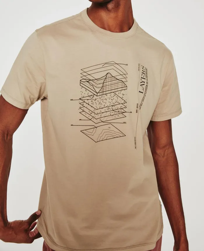 Bryce Crew Layer Dry Dust Men AG Jeans Tees