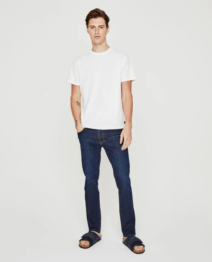 Bryce Crew Stone Dot White Multi Men AG Jeans Tees Bryce Crew Stone Dot White Multi Men AG Jeans Tees