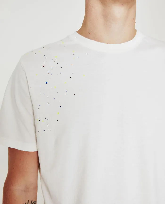 Bryce Crew Stone Dot White Multi Men AG Jeans Tees Bryce Crew Stone Dot White Multi Men AG Jeans Tees