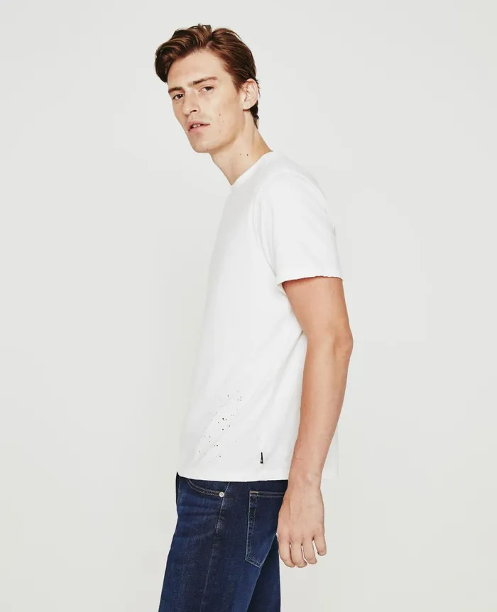 Bryce Crew Stone Dot White Multi Men AG Jeans Tees Bryce Crew Stone Dot White Multi Men AG Jeans Tees