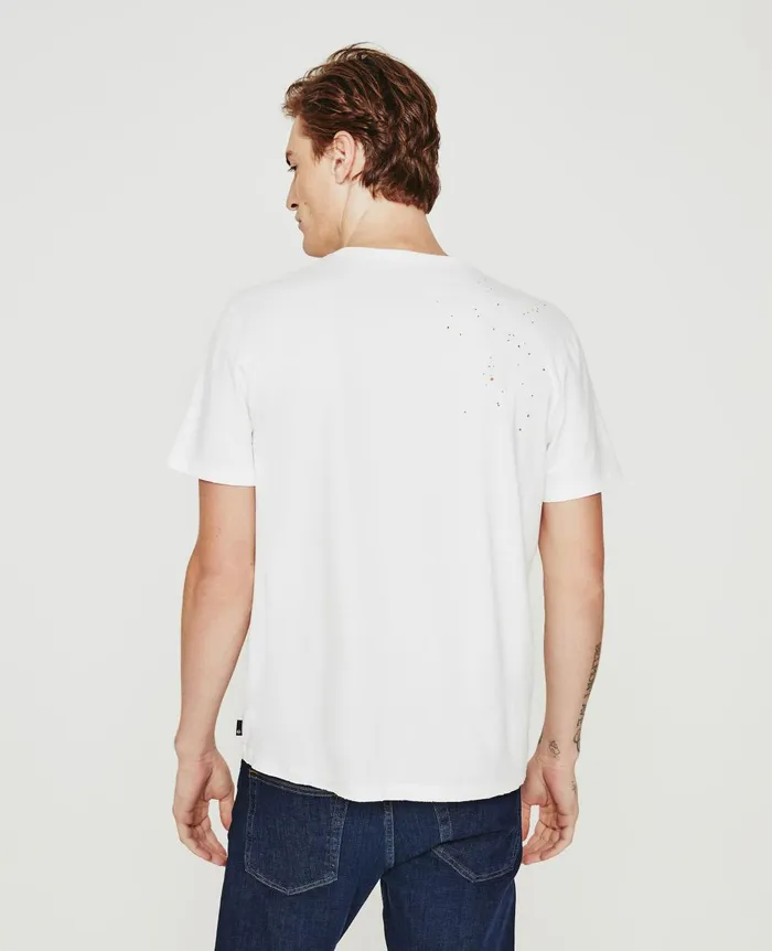 Bryce Crew Stone Dot White Multi Men AG Jeans Tees Bryce Crew Stone Dot White Multi Men AG Jeans Tees