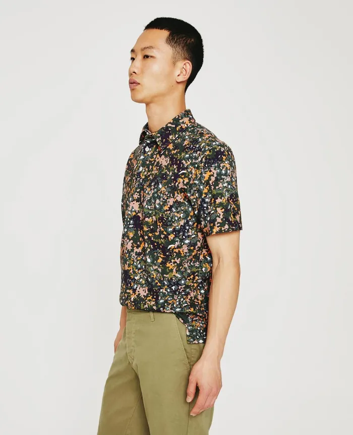 Bryce Polo Forest Leopard Men AG Jeans Polos Bryce Polo Forest Leopard Men AG Jeans Polos