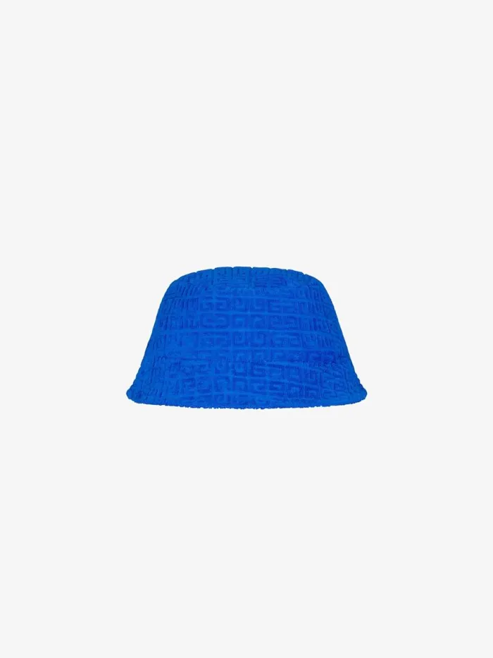 Bucket Hat In 4g Cotton Towelling Jacquard Royal Blue Kids Givenchy
