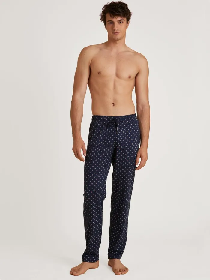 CALIDA Pyjama Pants Men Long Pants With Side Pockets Dark Sapphire