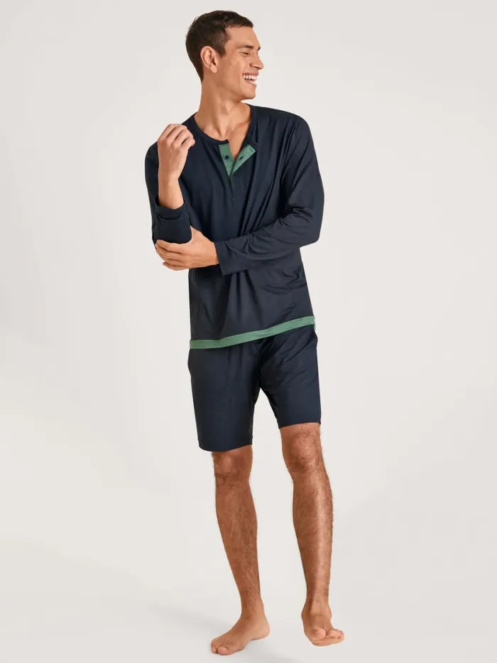 CALIDA Pyjama Pants Men Shorts Dark Sapphire