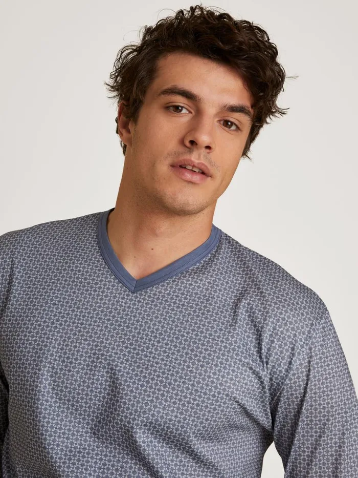 CALIDA Pyjamas Men Pyjama With Cuff Vintage Indigo