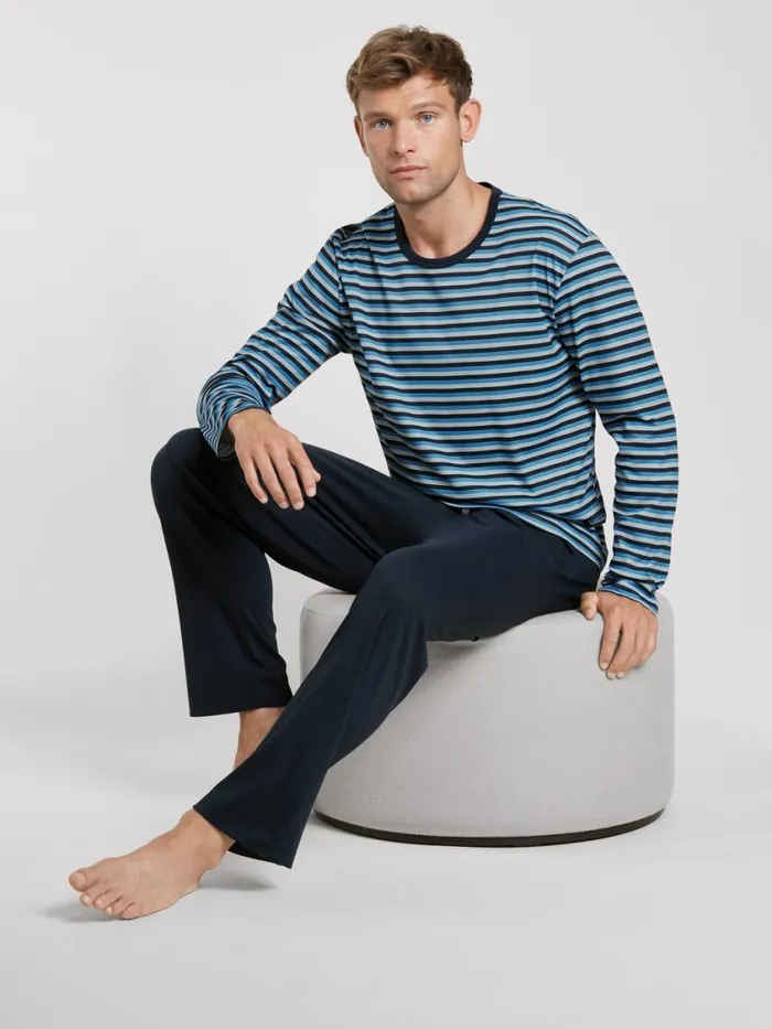 CALIDA Pyjamas Men Pyjamas Long Azurit Blue