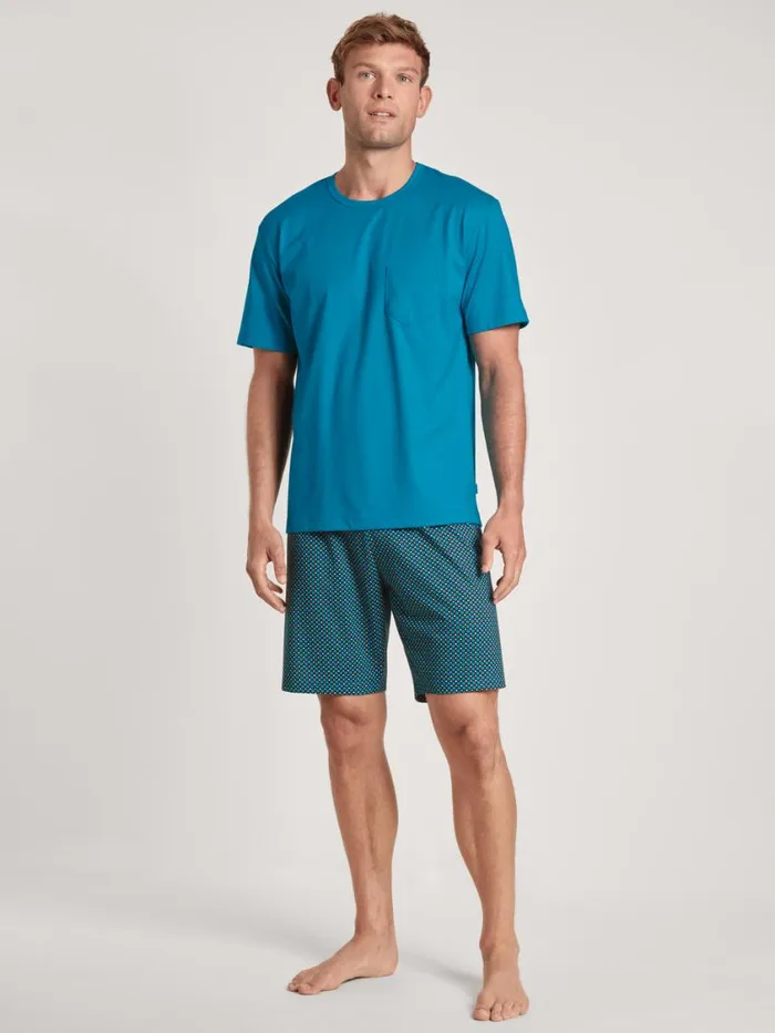 CALIDA Pyjamas Men Short Pyjamas Malibu Blue