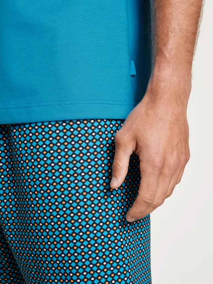 CALIDA Pyjamas Men Short Pyjamas Malibu Blue